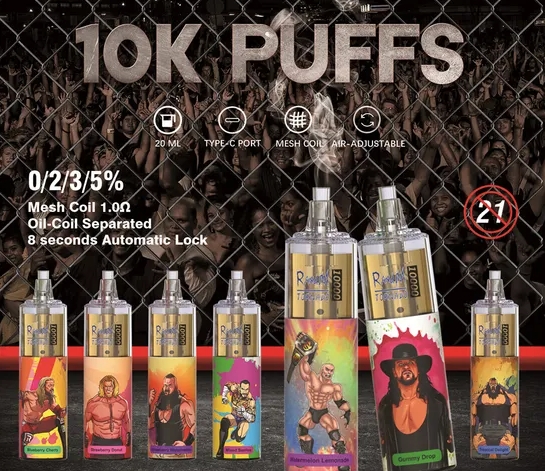 RandM Tornado 10000 Puffs Vape - Frambozen-Perzik-IJs: Jouw Zomerse Frisheid Revolutie