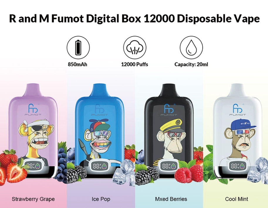 De Fumot Original RandM Digital Box 12000: Een Kersen-Cola Sensatie Die Lang Meegaat