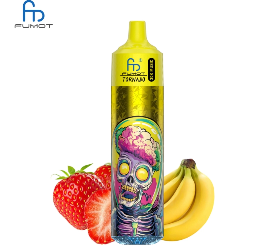 Fumot Tornado 30000 Puffs Music Vape - Aardbei Banaan: De Perfecte Mix van Smaak, Duurzaamheid en Innovatie