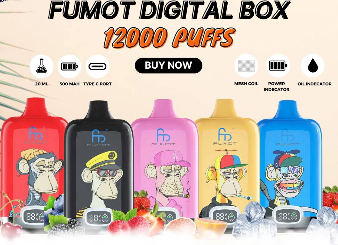 De Fumot Original RandM Digital Box 12000 Puffs: Jouw Belgische Metgezel voor Ultieme Vape-verrukking met Bosbes-Framboos