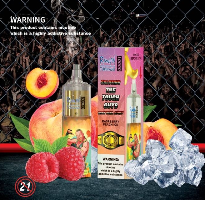 RandM Tornado 10000 Puffs: Frambozen-Perzik-IJs, De Ultieme Zomerse Genieter Ontketend!