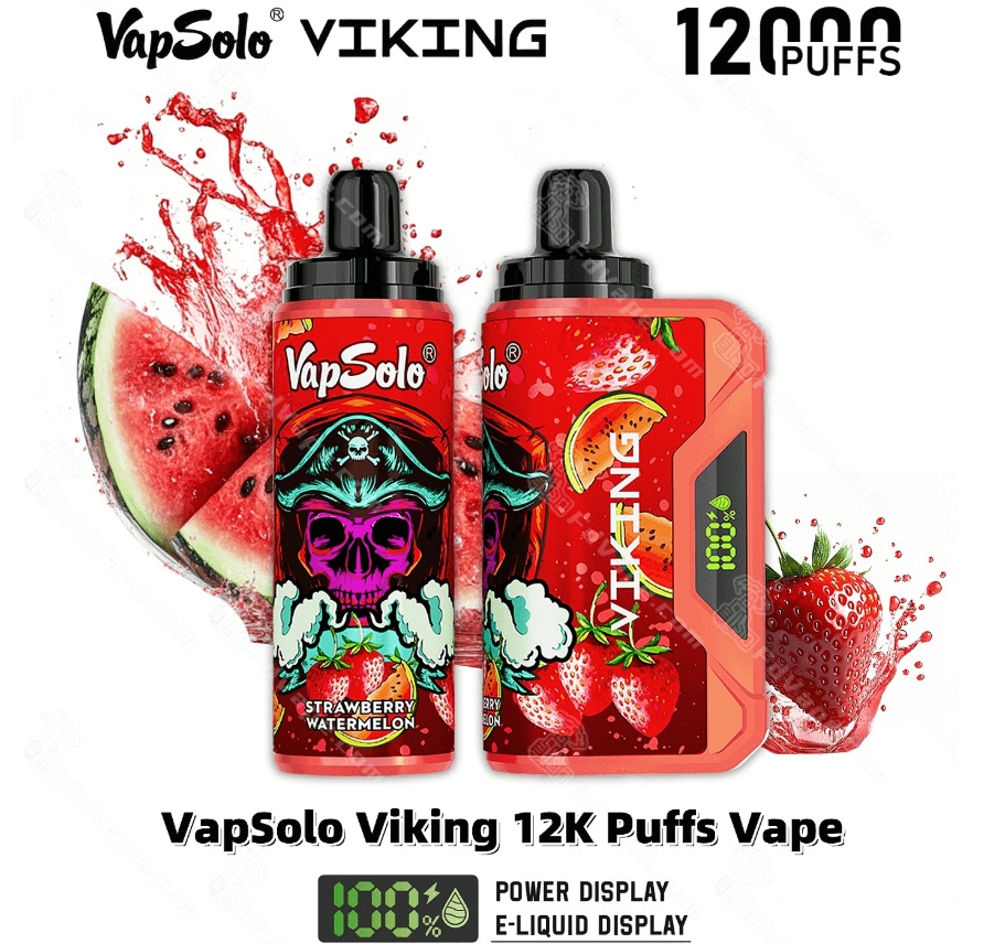 VapSolo VIKING 12000 Puffs Vape: Jouw Explosie van Aardbei-Watermeloen Plezier