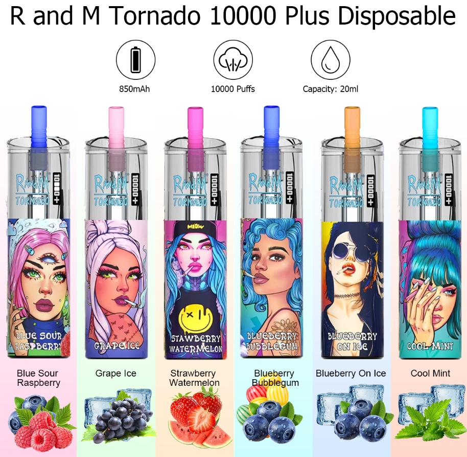 De RandM Tornado 10000 Plus Vape in Dr. Blauw: Jouw Frisse, Krachtige Metgezel in Antwerpen en Daarbuiten